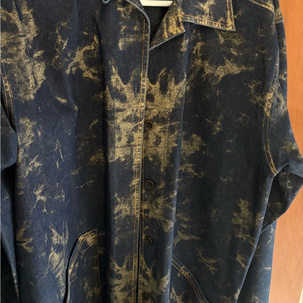 Vintage Linda lundstrom Jacket & pants Denim-Effect Button Front Jumpsuit Romper - Picture 11 of 14